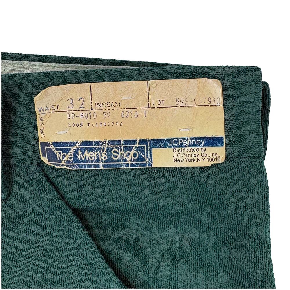 NWT Vintage 70s JC Penney Mens 7" Shorts Sz 32 Green Deadstock Tailored Retro - Picture 4 of 8
